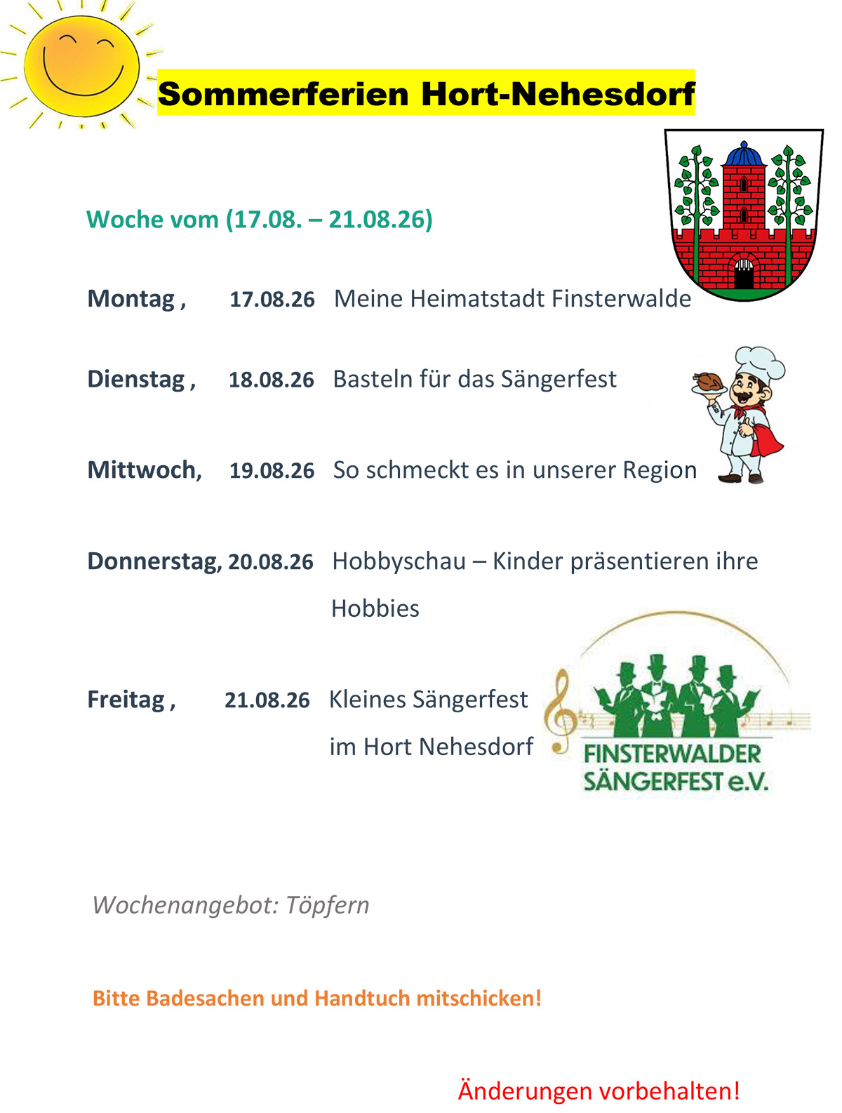 Sommerferien Hort letzte Woche